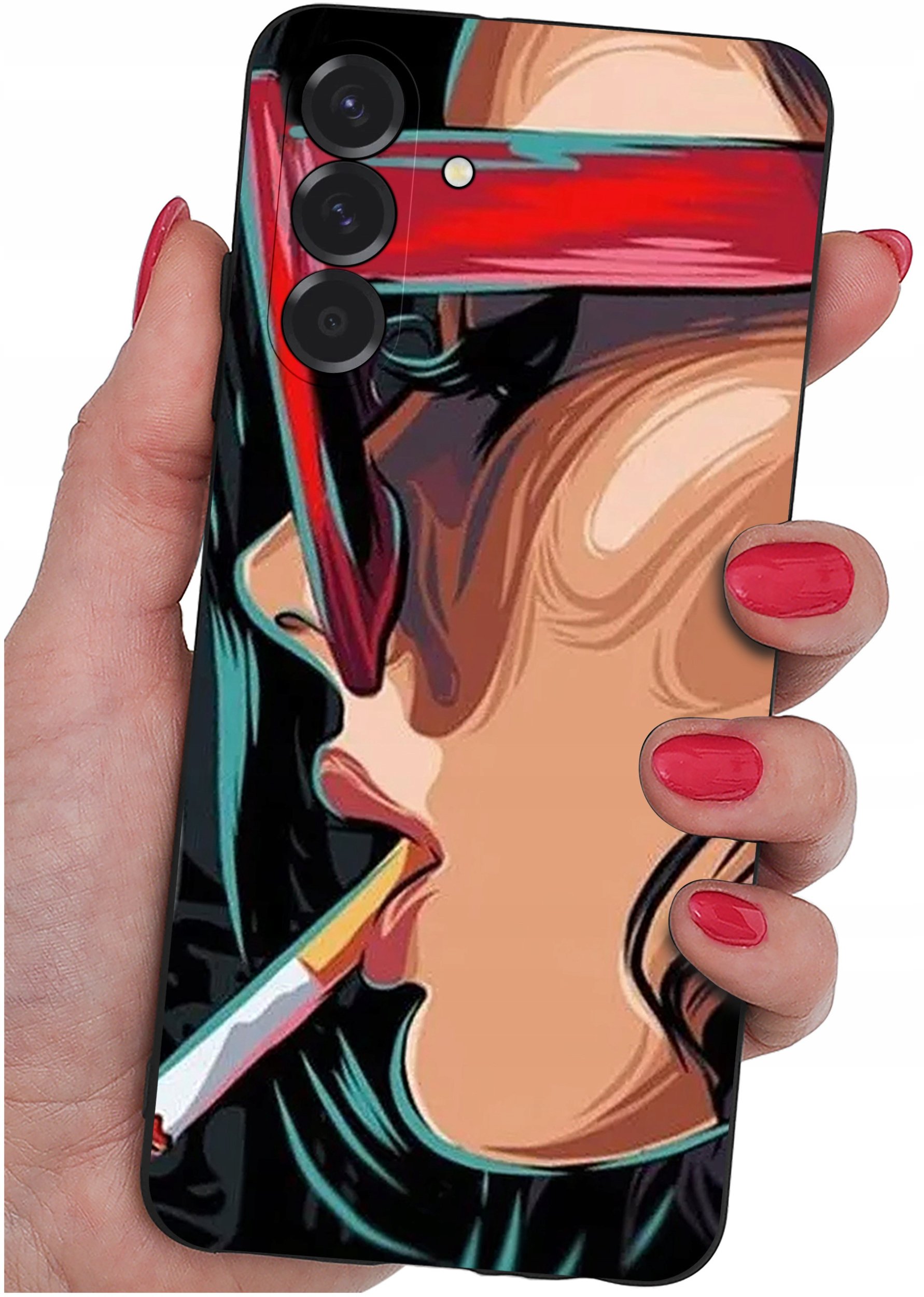 ETUI do Samsung A26 5G | WZORY | SILIKONOWE MATT CASE + SZKŁO 9H