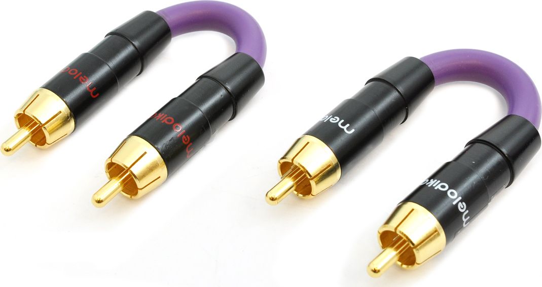 Adapter AV Melodika RCA (Cinch) x2 - RCA (Cinch) x2 fioletowy