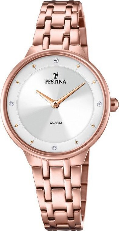 Zegarek Festina Zegarek damski Festina F20602-1 CYRKONIE różowe złoto