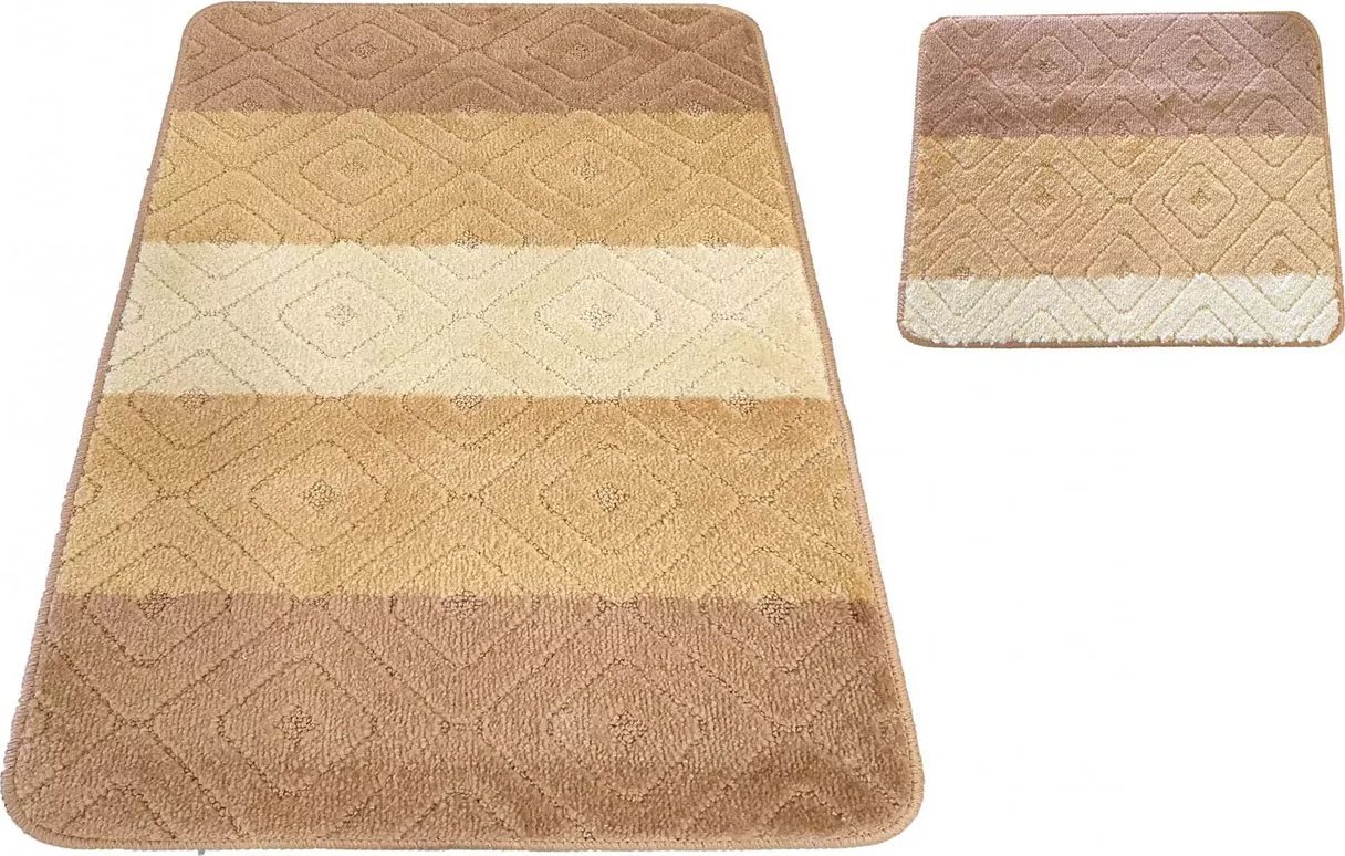 Profeos Zestaw beżowych dywaników łazienkowych - Herion 3X