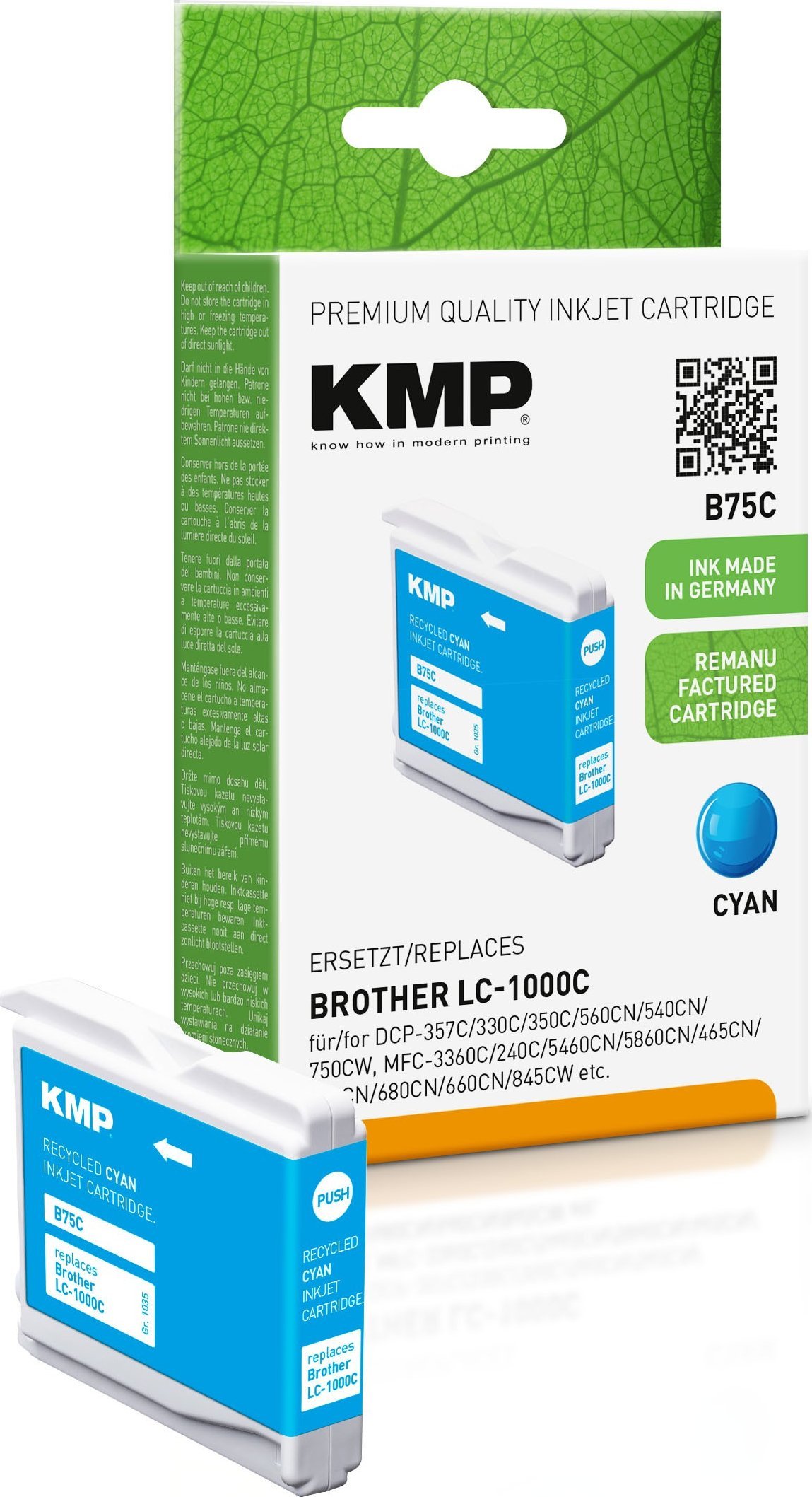 KMP Printtechnik AG KMP Patrone Brother LC-1000C LC51C 400 S. cyan remanufactured