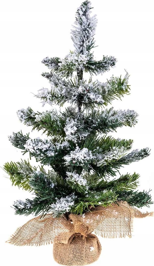 Fééric Lights and Christmas Sztuczna choinka oprószona śniegiem, w jutowym worku, 50 cm
