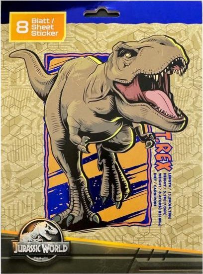 Undercover Zestaw Naklejek, Blok - Jurassic World - ok. 340