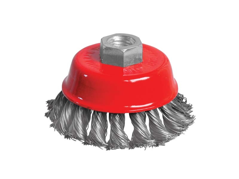 Modeco Szczotka druciana garnkowa do szlifierki stalowa 80mm (MN-69-134)