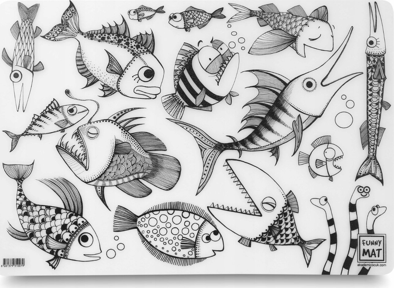 vidaXL Mata transparentna Piranie Funny Mat STRIGO