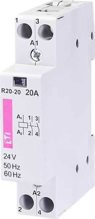 Eti-Polam Stycznik modułowy 20A 24V AC 2Z 0R R 20-20 24V 002461211