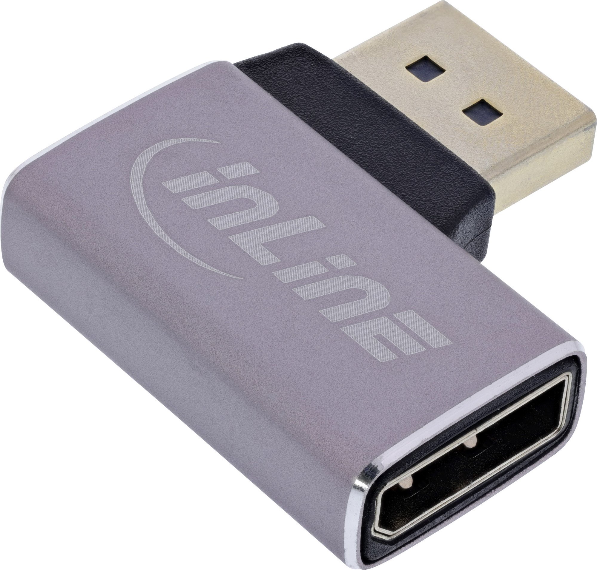 InLine® DisplayPort 1.4 Adapter, DisplayPort Stecker /Buchse, 90° rechts, 8K UHD