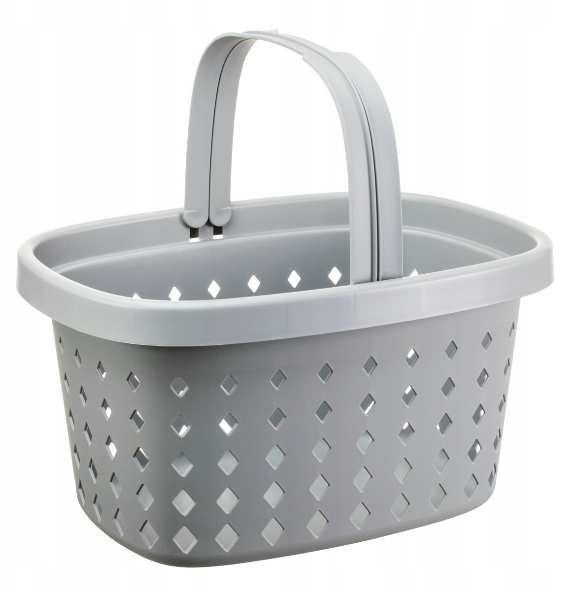 SEOUL BASKET WITH HANDLE 43X32X23 GREY
