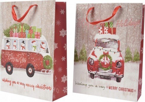 Kaemingk Torebka na prezent świąteczna papierowa