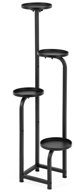 Kwietnik metalowy 115 cm stojak na kwiaty z 4 półkami loft wielopoziomowy nowoczesny UNIWERSALNY