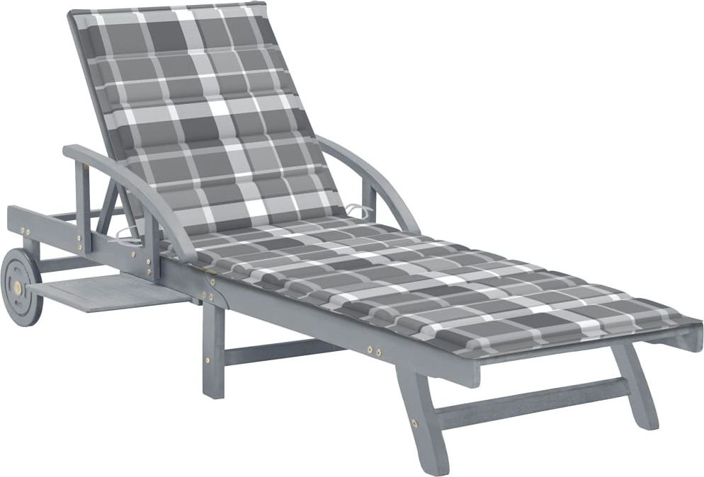 Elior Leżak ogrodowy w szarą kratkę - Solar