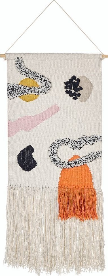 Beliani Dekoracja ścienna z frędzlami bawełniana wielokolorowa KALAT