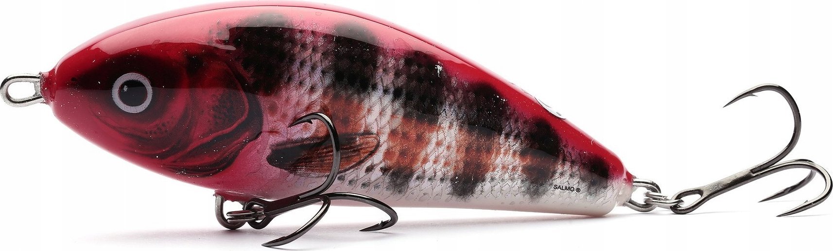 Salmo Salmo Fatso Flo 10cm HOLO RED STRIPER |QFA046