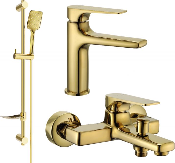 Mexen Mexen Lynx DF62 zestaw wannowy, złoty - 745903DF62-50