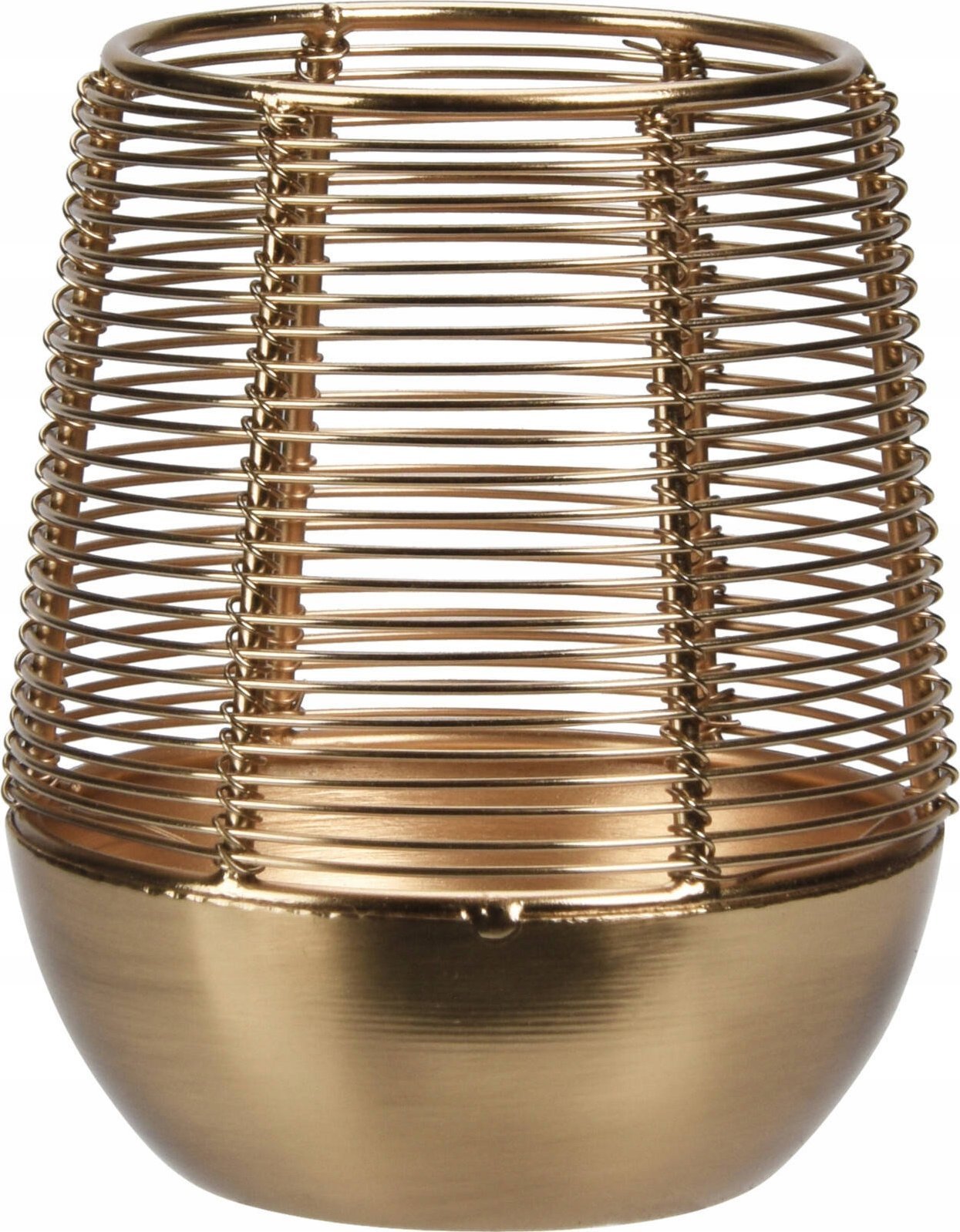 Home Styling Collection Złoty lampion na świeczkę, metalowy