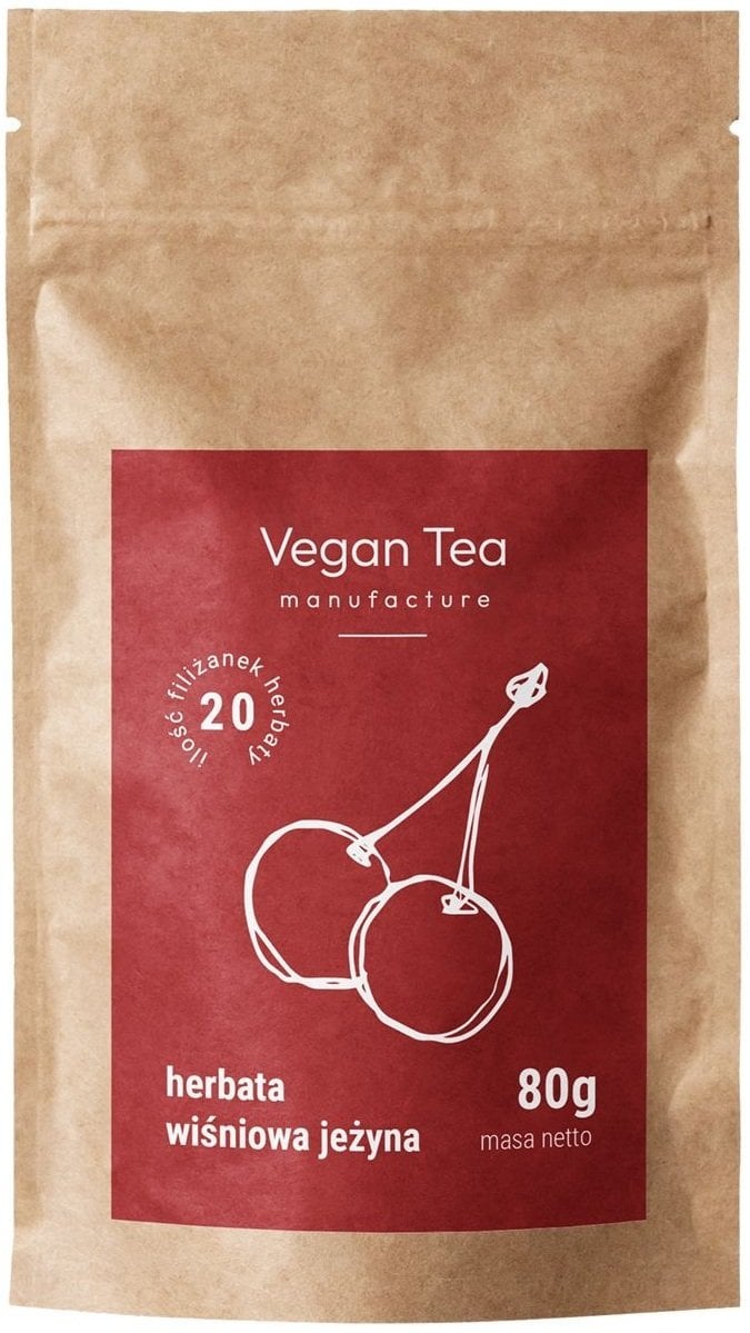 Vegan Tea Herbata czarna Wiśniowa Jeżyna - opakowanie uzupełniające 80g