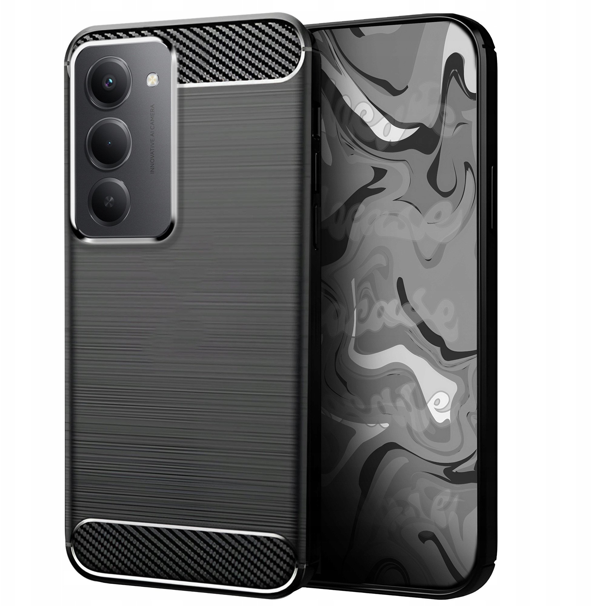 Etui do Xiaomi Redmi 15 5G (Czarne, Pancerne, Karbonowe, Ochronne, Plecki)