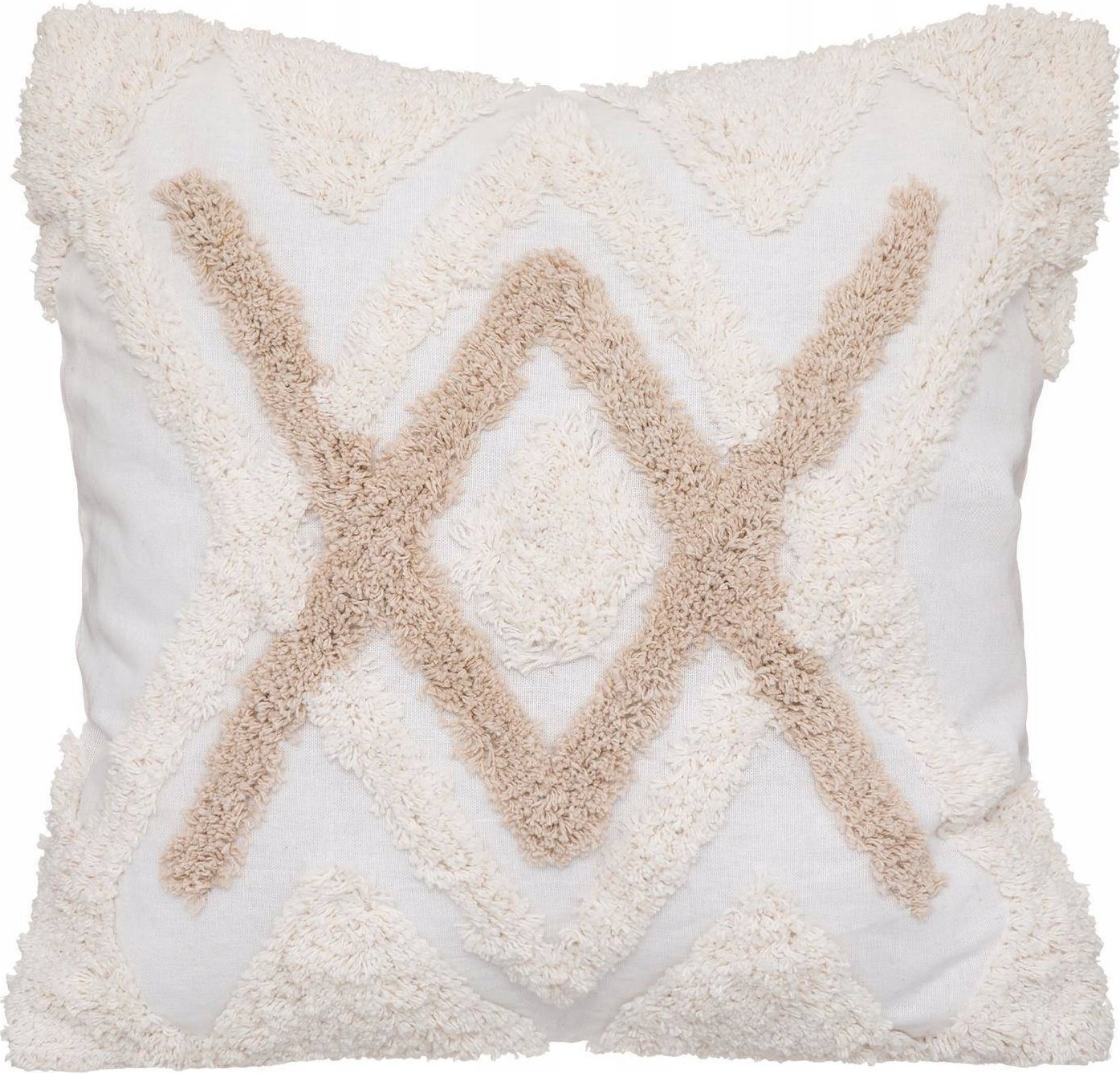 Atmosphera Poszewka na poduszkę dekoracyjną, tuftowana bawełna, 40 x 40 cm