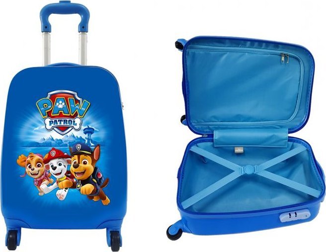 Nickelodeon Walizka podróżna dla dzieci na kółkach Psi Patrol niebieska