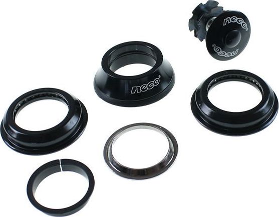 Neco Stery aluminiowe NECO H-148M 1 1/8"Ahead półzintegrowane cartridge czarne uniwersalny