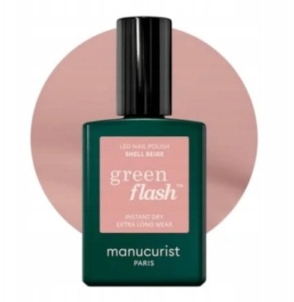 MANUCURIST_Green Flash Led Gel Nail Lacquer lakier do paznokci Shell Beige 15ml