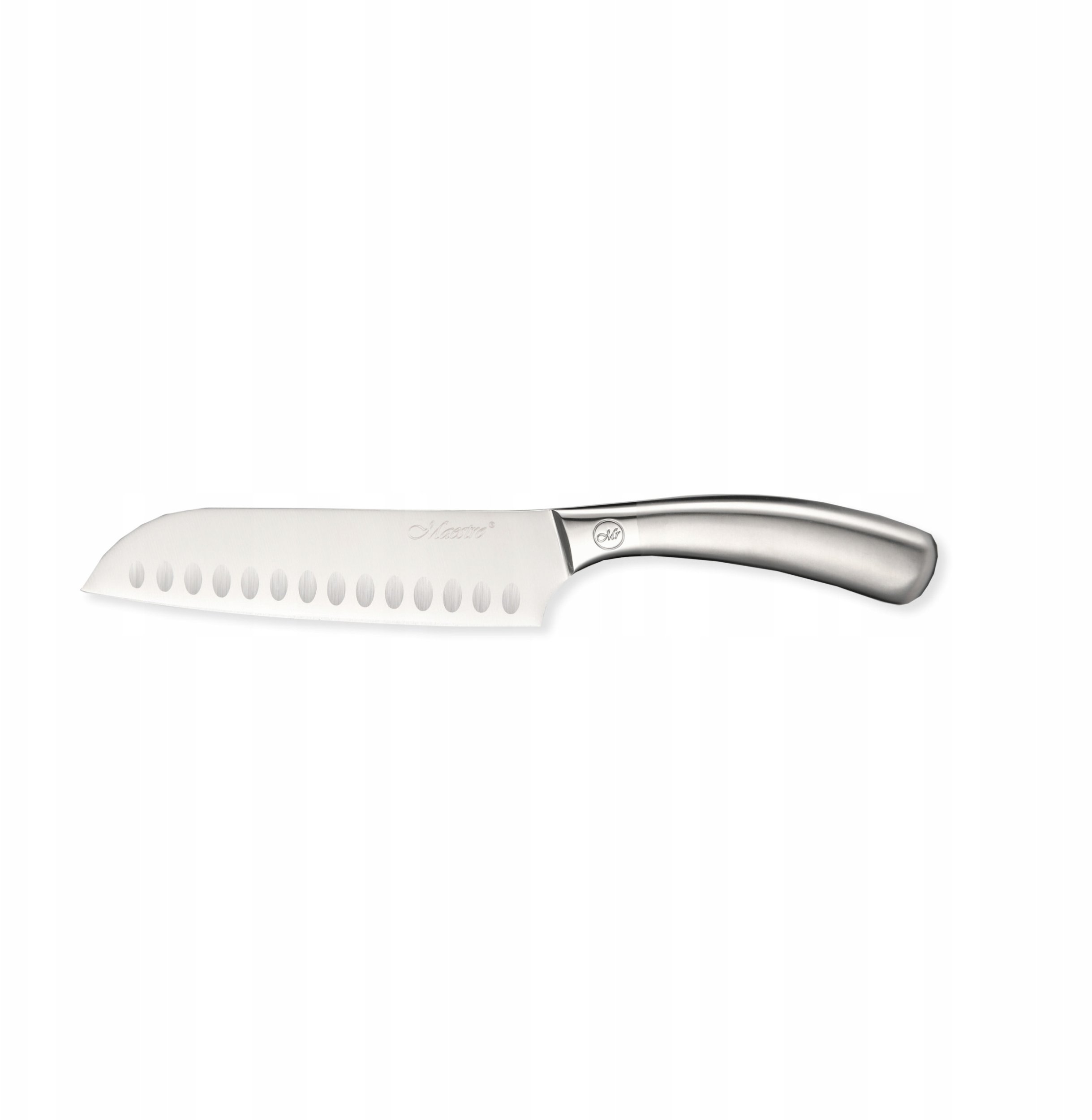 NÓŻ SANTOKU 17.5CM STALOWY POJEDYNCZY KUCHENNY MAESTRO MR-1497