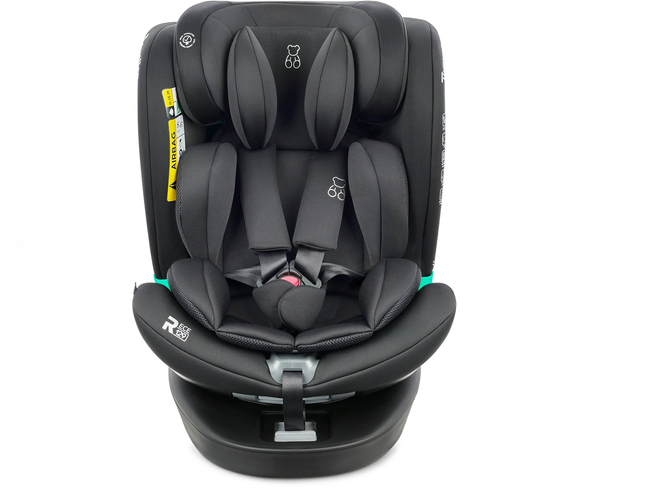Fotelik samochodowy KinderKraft FOTELIK SAMOCHODOWY Obrotowy LEONARDO 360 Czarny 40-150 CM i-Size R129 ISOFIX