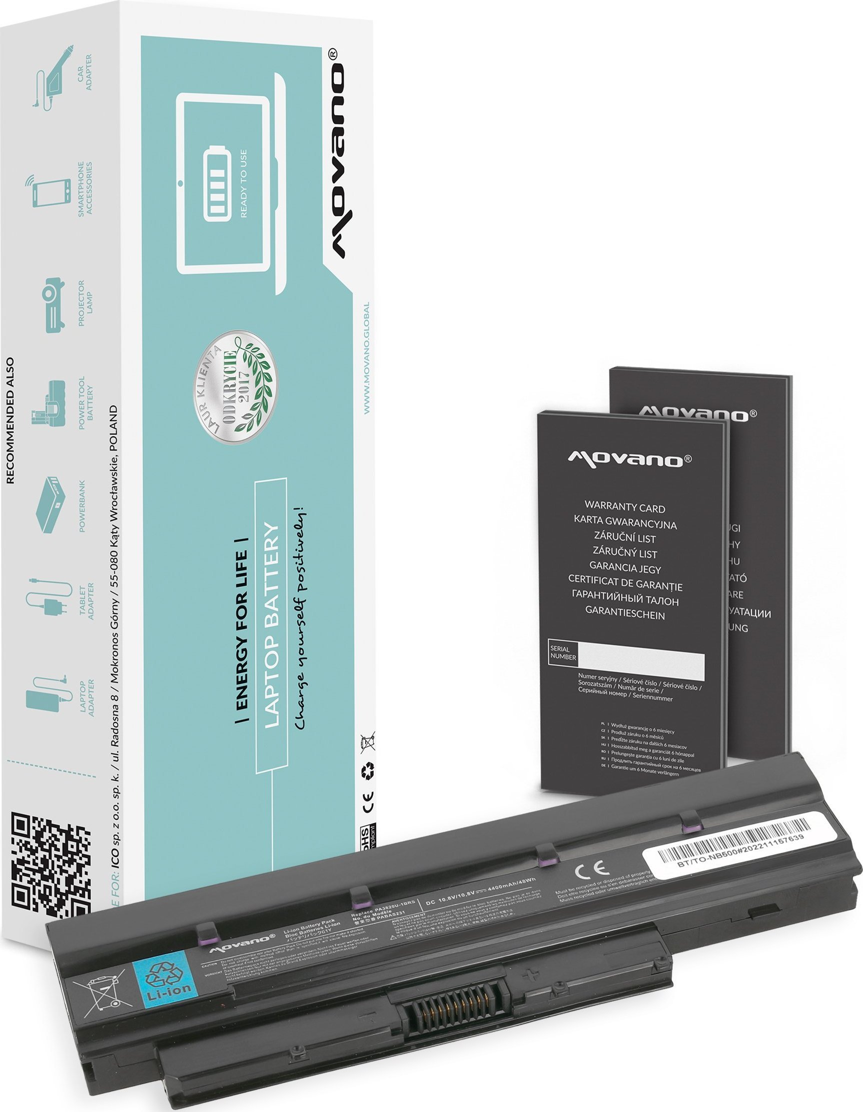 Bateria Movano Bateria PA3820U-1BRS PA3821U-1BRS do Toshiba