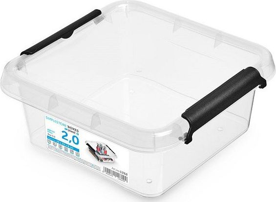 ORPLAST Pojemnik Organizer z Pokrywką Przezroczysty 2 l SimpleStore Orplast uniwersalny