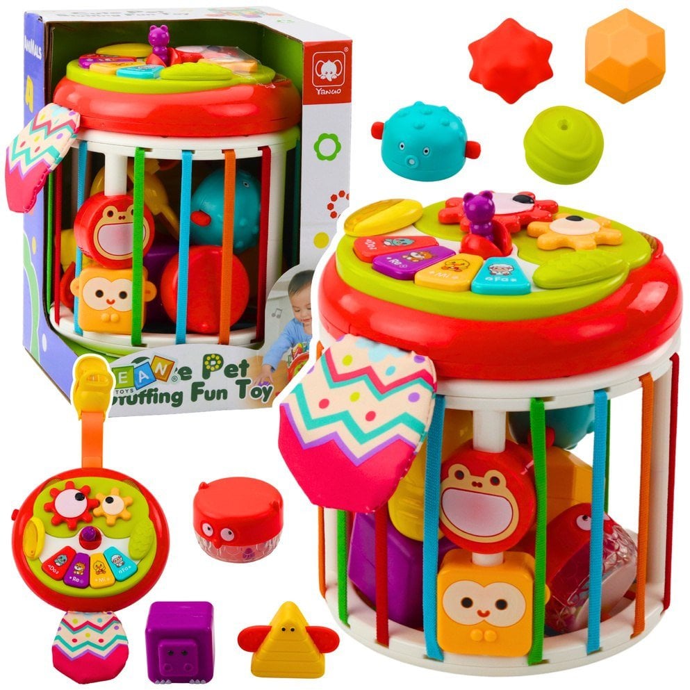 Walec Kostka Sensoryczna Interaktywna Sorter Światła Dźwięki Kolorowa