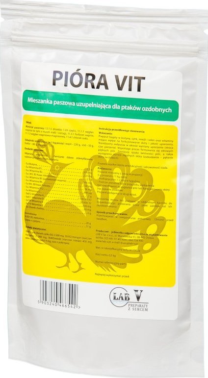 Triton LAB-V Pióra Vit - Mieszanka Paszowa Uzupełniająca Dla Drobiu Na Poprawę Wypierzenia 1kg