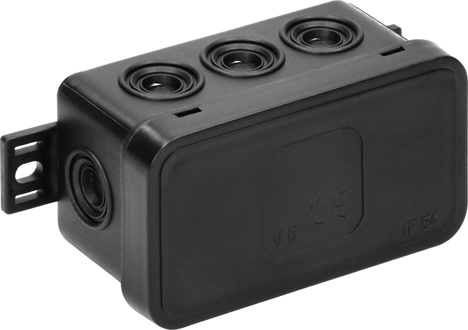 Orno Puszka n/t CLICK, IP54, 8 przepustów, 80x45x41mm, czarna,OR-JB-13805/B