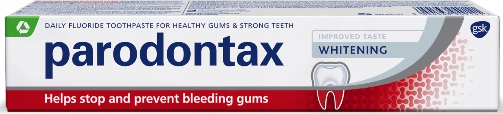 Parodontax Pasta do zębów Whitening 75ml Usuwa przebarwienia