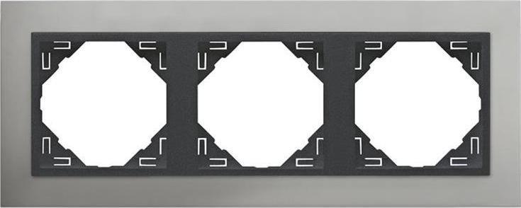 Efapel EFAPEL METALLO RAMKA 3-KROTNA ALUMINIUM GRAFIT 90930 TUS