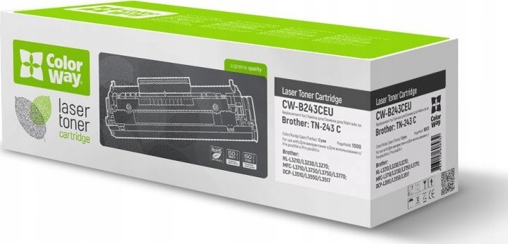 Toner ColorWay Colorway CW-B243CEU kaseta z tonerem 1 szt. Zamiennik Cyjan