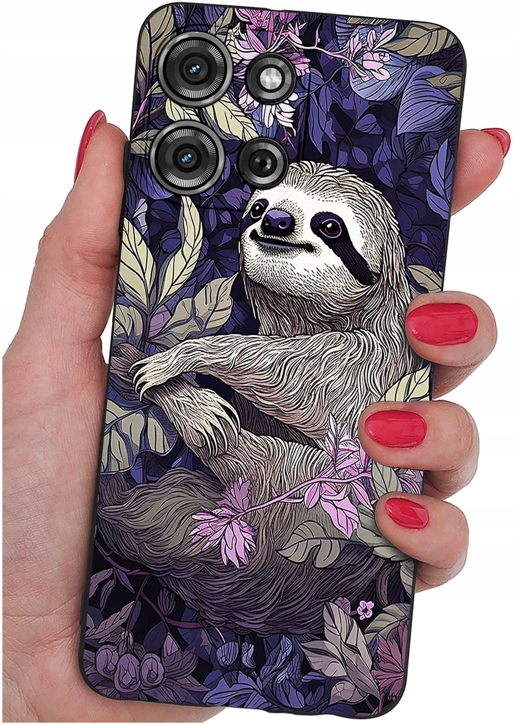 Etui do Motorola G75 5G | WZORY | SILIKONOWE MATT SZKŁO 9H