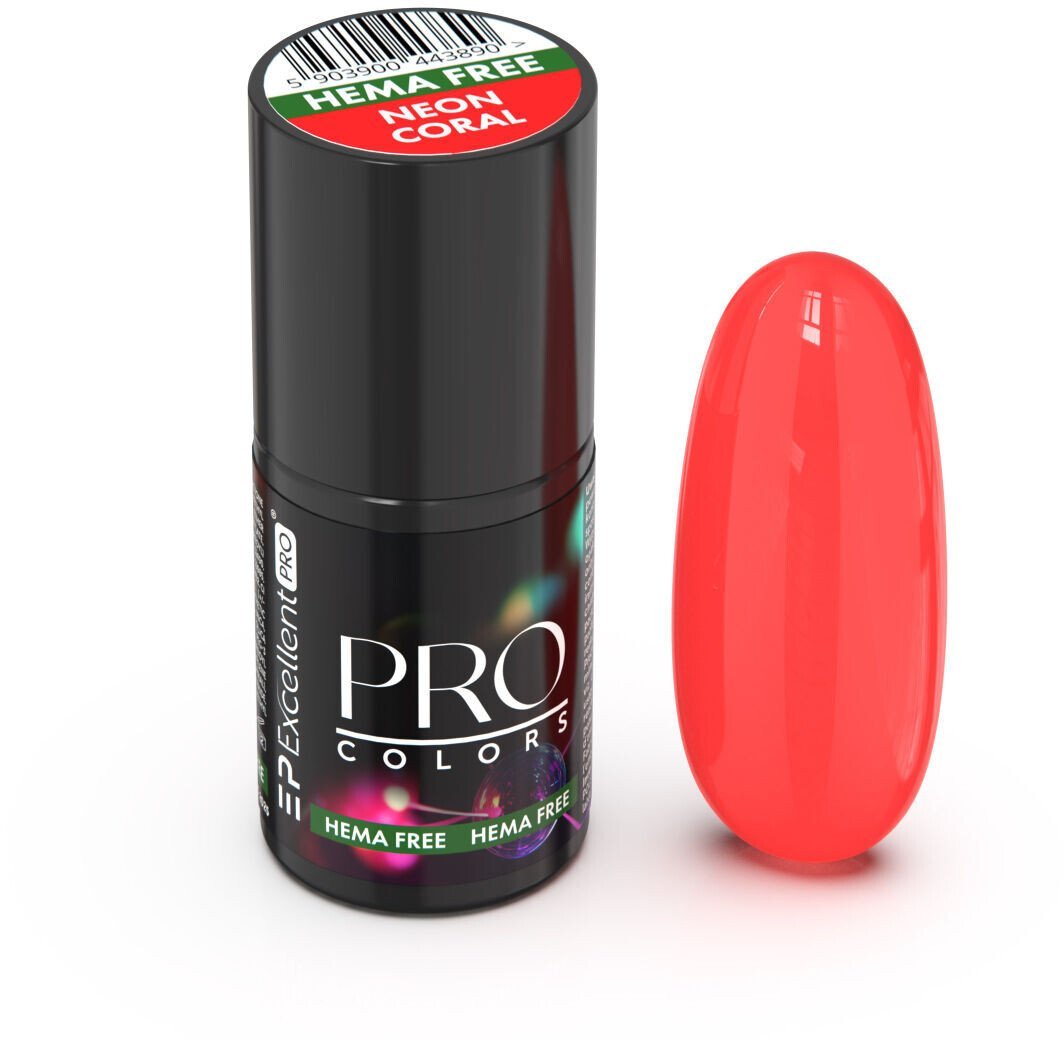 Excellent PRO Pro Colors Hema Free lakier hybrydowy 53 Neon Coral 7g