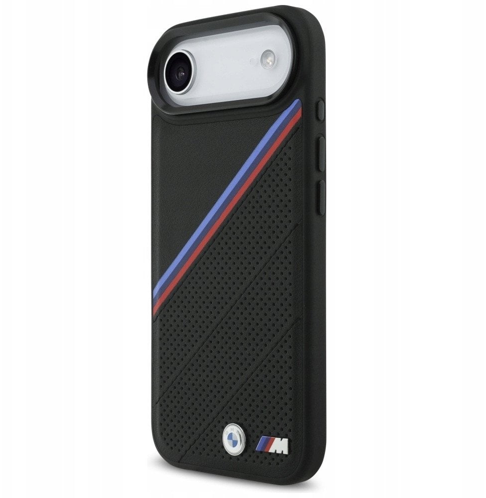 BMW Etui M Tricolor Metal Logo MagSafe do iPhone 17 Air czarny