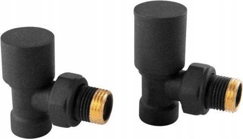 IDMAR Zestaw zaworów grzejnikowych kątowy antracyt