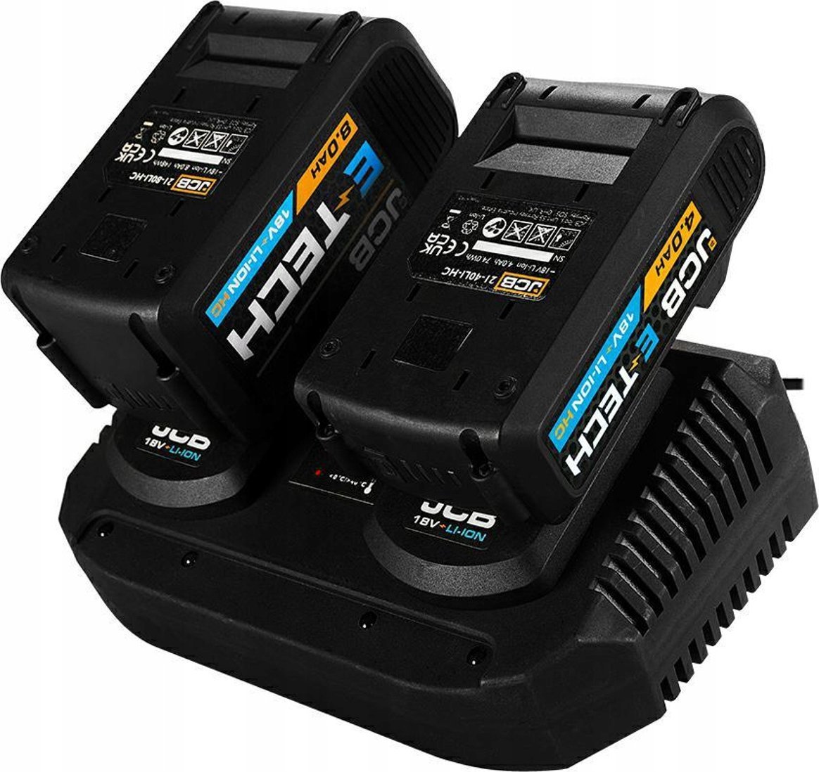 Ładowarka JCB Ładowarka do akumulatorów - podwójna 18V, 2x3.5A