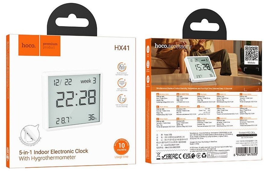 Stacja pogody Hoco HX41 biały standard
