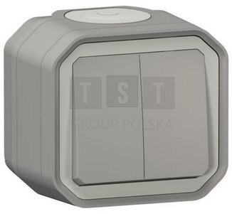 069714L NOWE PLEXO 55 Łącznik świecznikowy komplet natynkowy 10 AX - 250V AC szary 069714L
