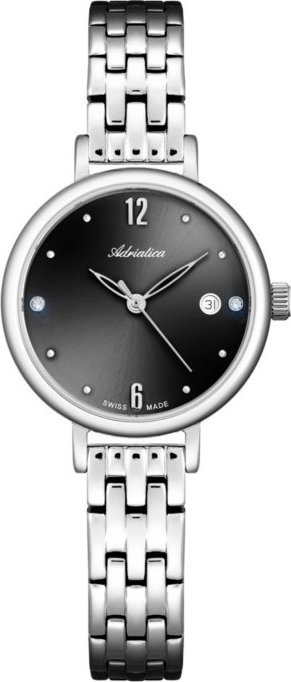 Zegarek damski Adriatica A3830.5174Q CYRKONIE srebrny