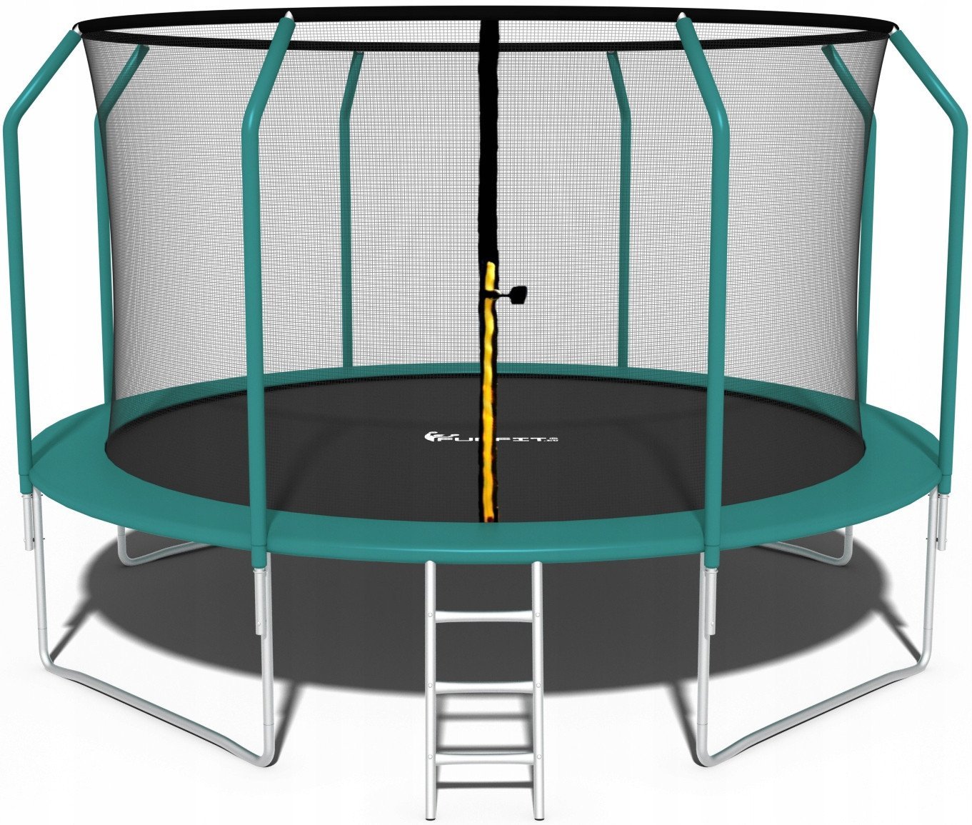 Trampolina ogrodowa dla dzieci 435cm z siatką zewnętrzną i drabinką