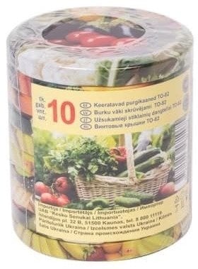 Lumarko COVERS FOR JARS 10PCS asortyment 82MM