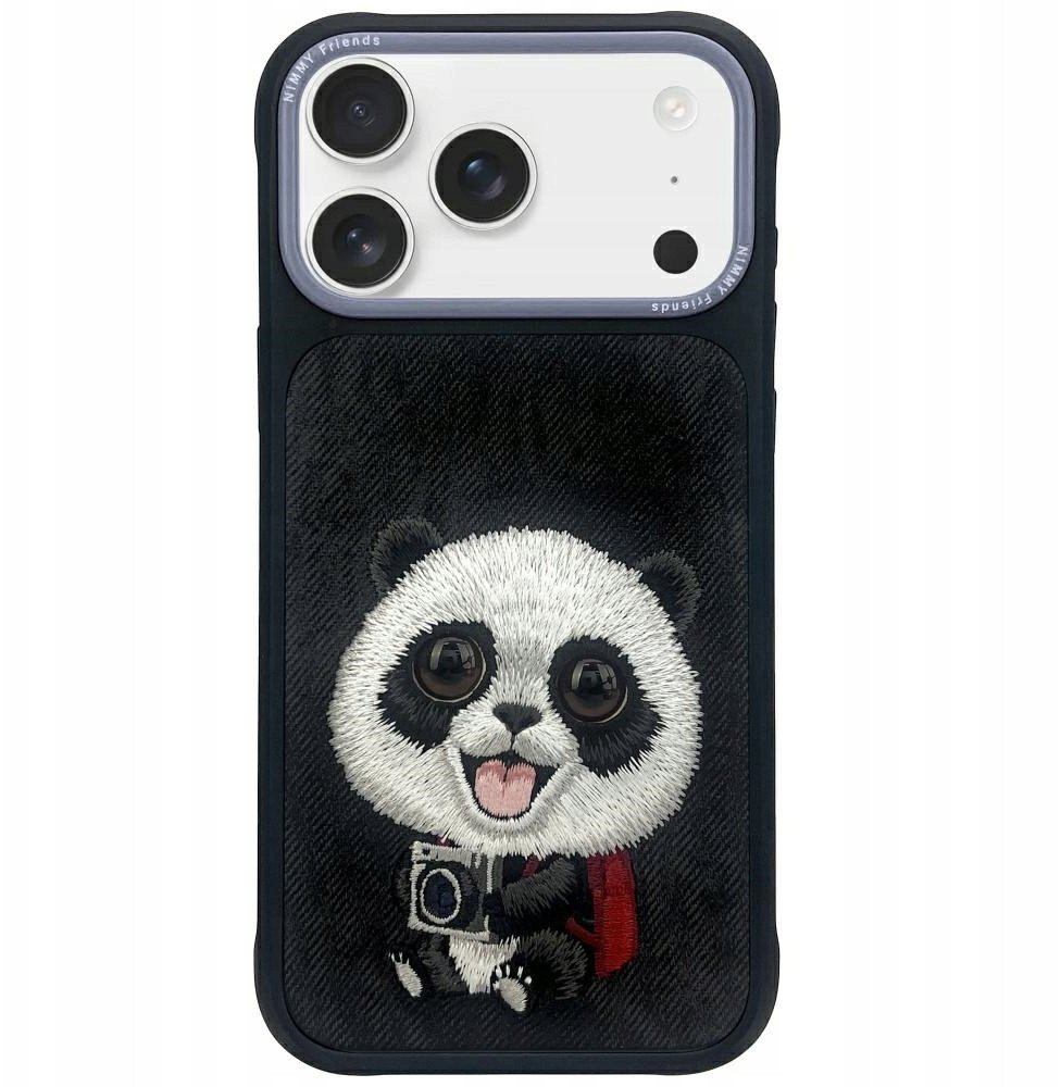 Etui Nimmy Big Eyed Pet 2.0 Panda do iPhone 17 Pro Max czarny