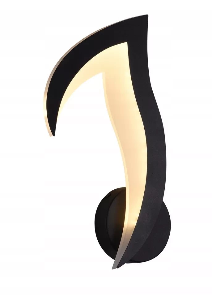 Nowoczesny Kinkiet Ścienny LED Lampka Nocna Kwiat Lotosu Czarny