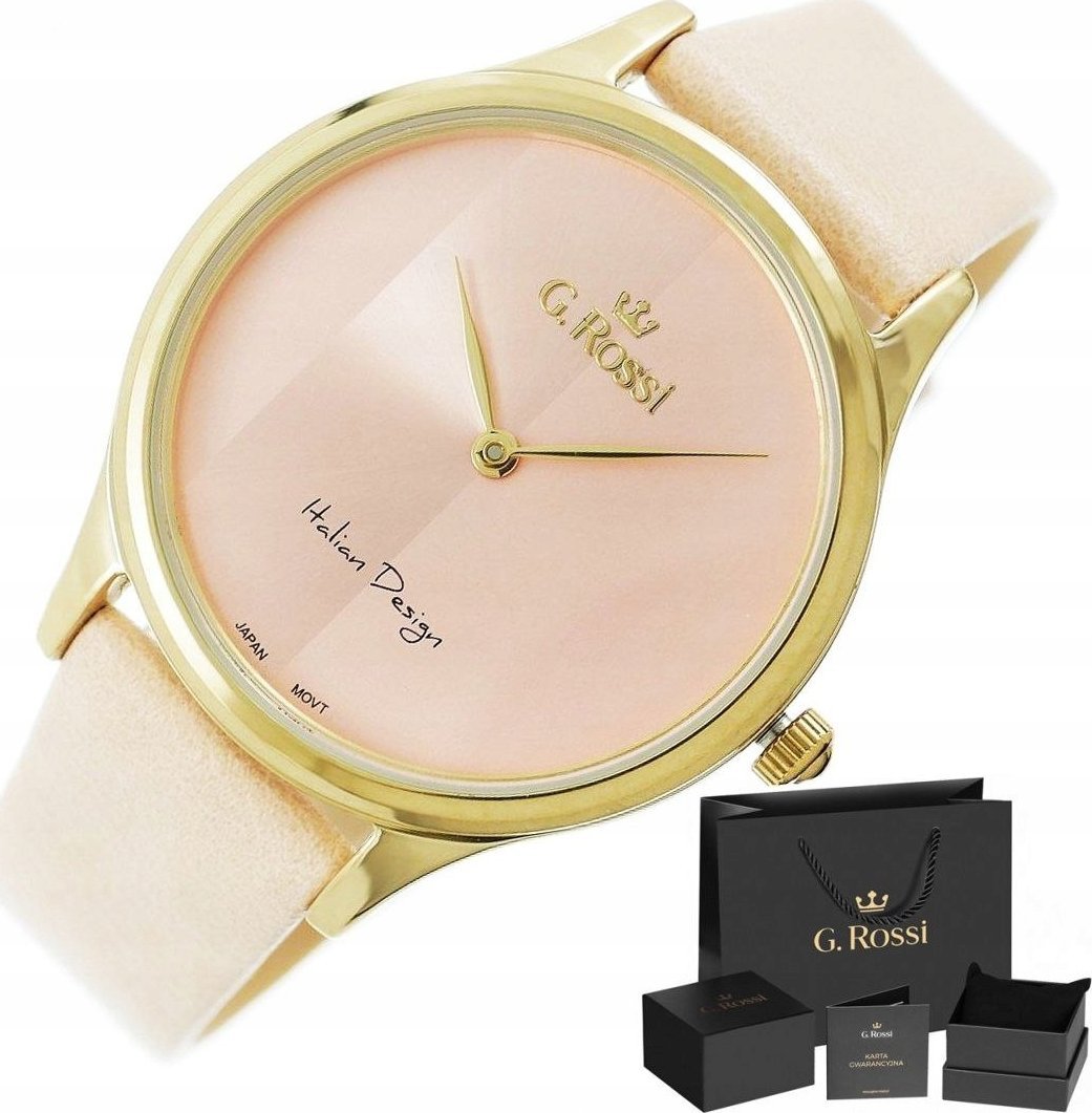 Zegarek Gino Rossi Brzoskwiniowy Zegarek Damski G.Rossi 11765A-5E2