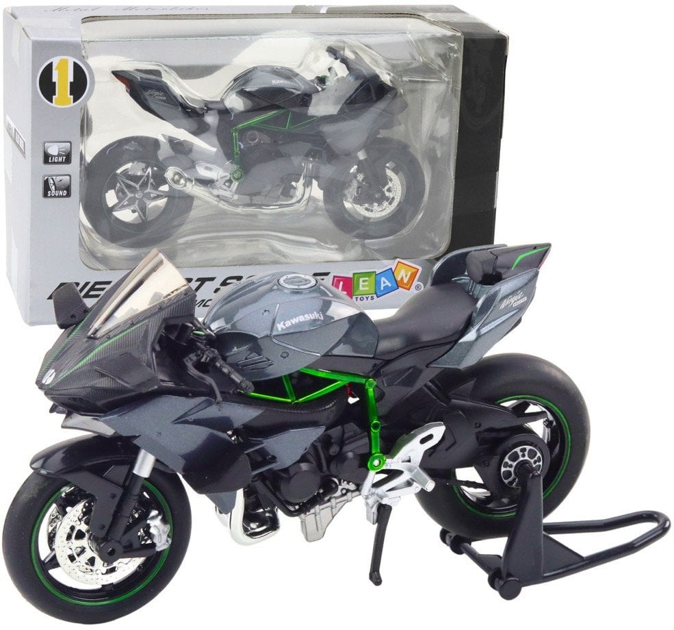 Motocykl Sportowy Metalowy Światła Dźwięki Szary 1:12