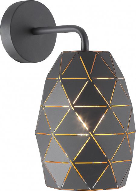 Kinkiet Italux Lampa ścienna nowoczesna antracytowa Italux HARLEY MBM-3480/1 GR+GD